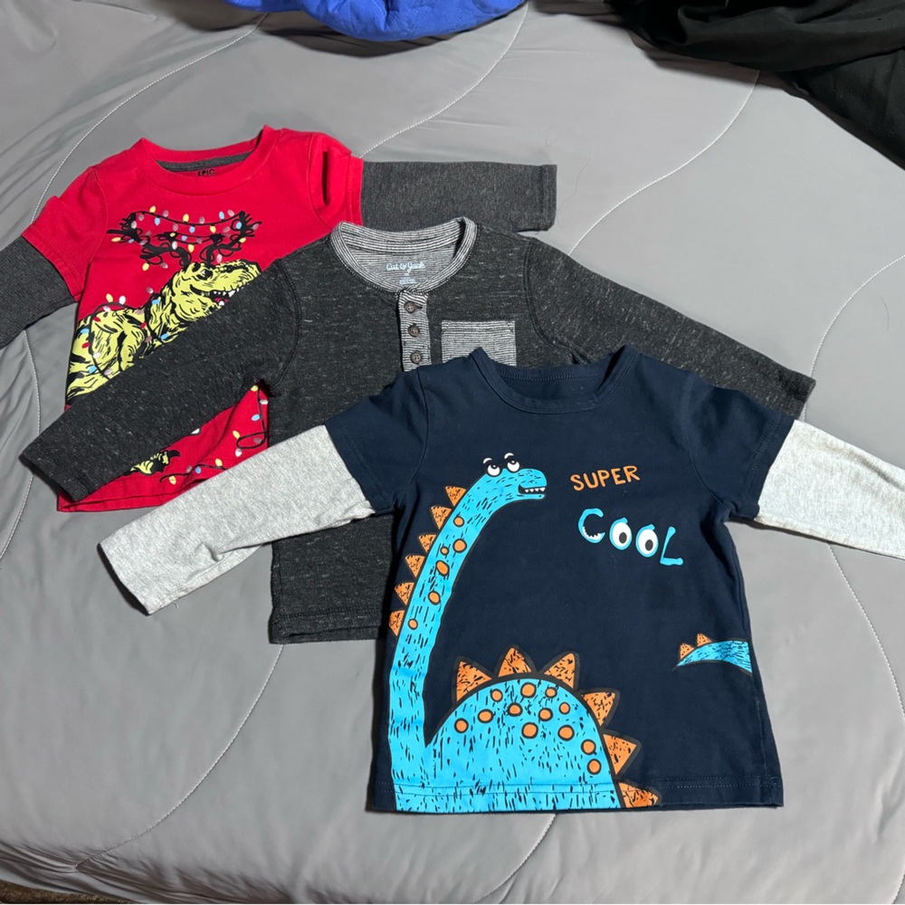Toddler boys long sleeve shirt bundle size 2T